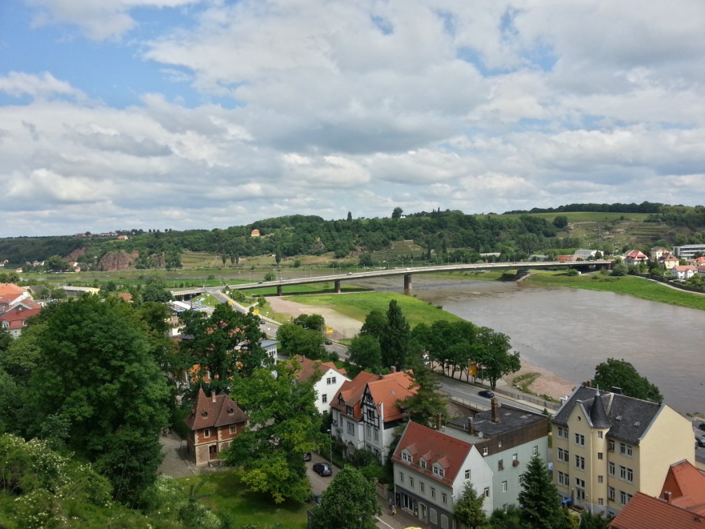 Blick über die Elbe Richtung Proschwitz