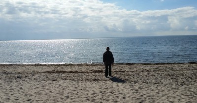 Am Strand im Ostseebad Thiessow