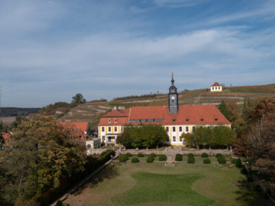 Schloss Seußlitz von der Heinrichsburg