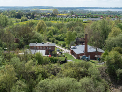 Blick vom Kleinen Königsstuhl auf Kreidemuseum Gummanz
